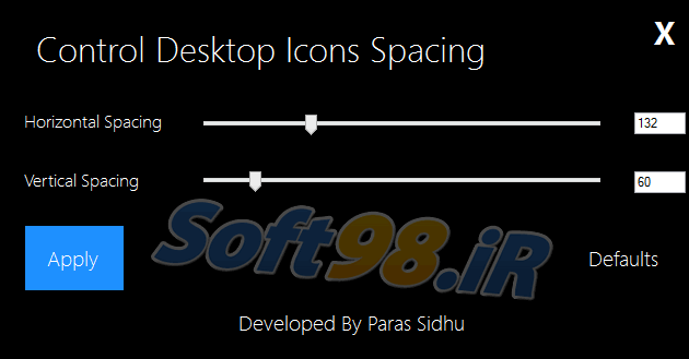 Desktop Icons Spacing Controller