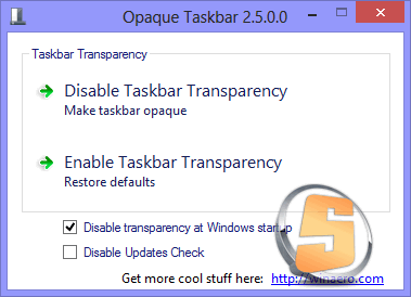Opaque Taskbar