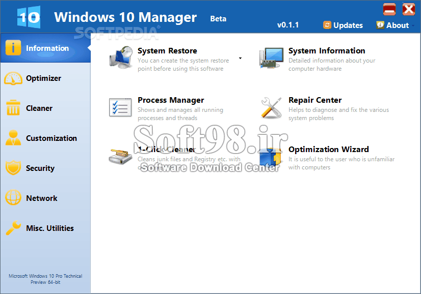 Windows 10 Manager 3.2.9 + Portable Windows 10 Management And Optimization